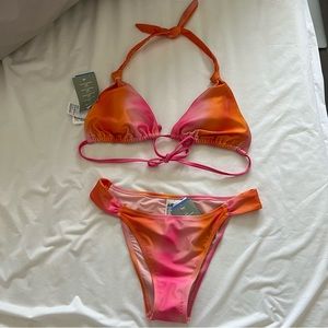 H&M Orange and Pink Bikini
